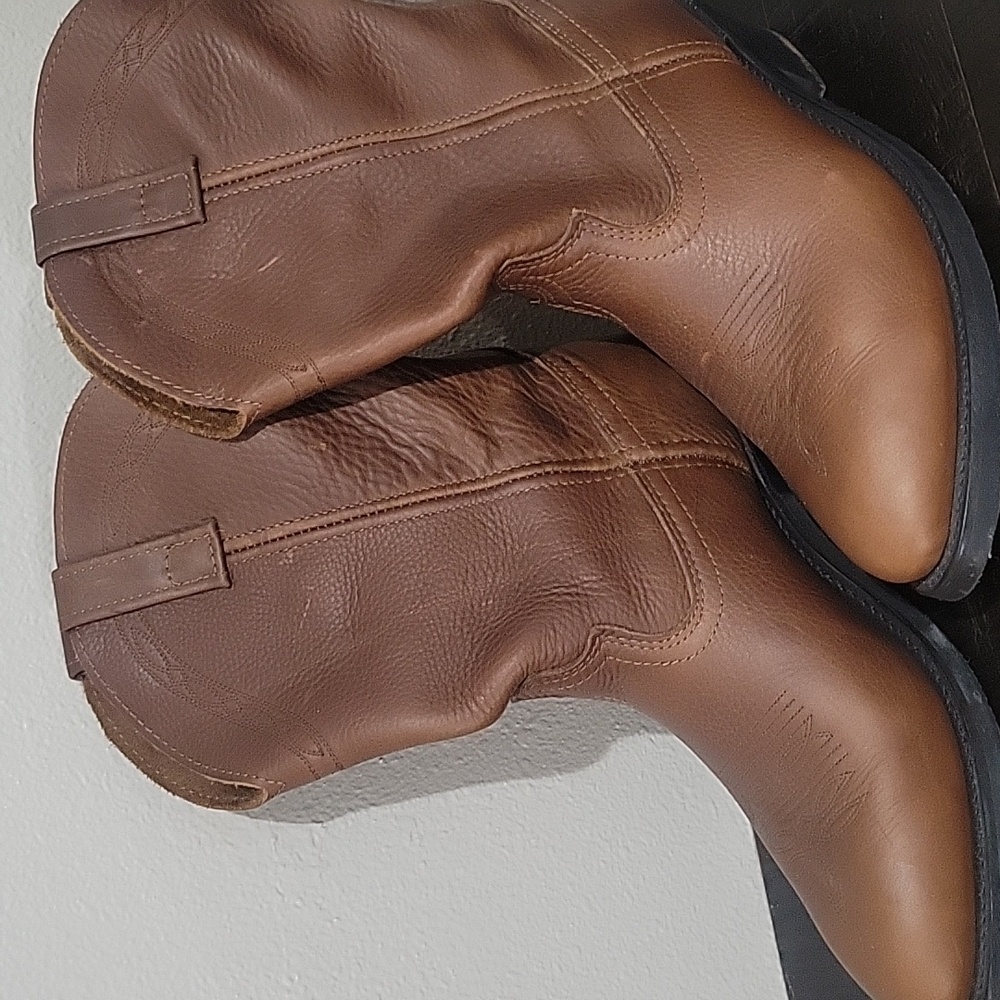 Materson Boot Co. Brown Soft Leather Cowboy Boots